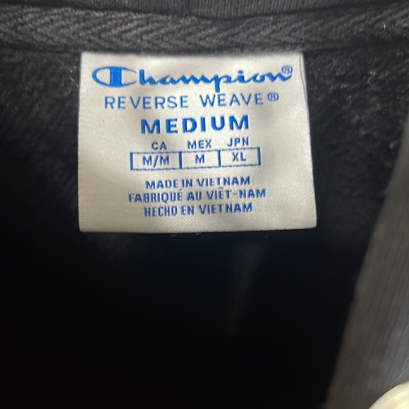 Champion Reverse Weave Hoodie Sweatshirt Vintage Embroidered Spellout - Picture 7 of 14